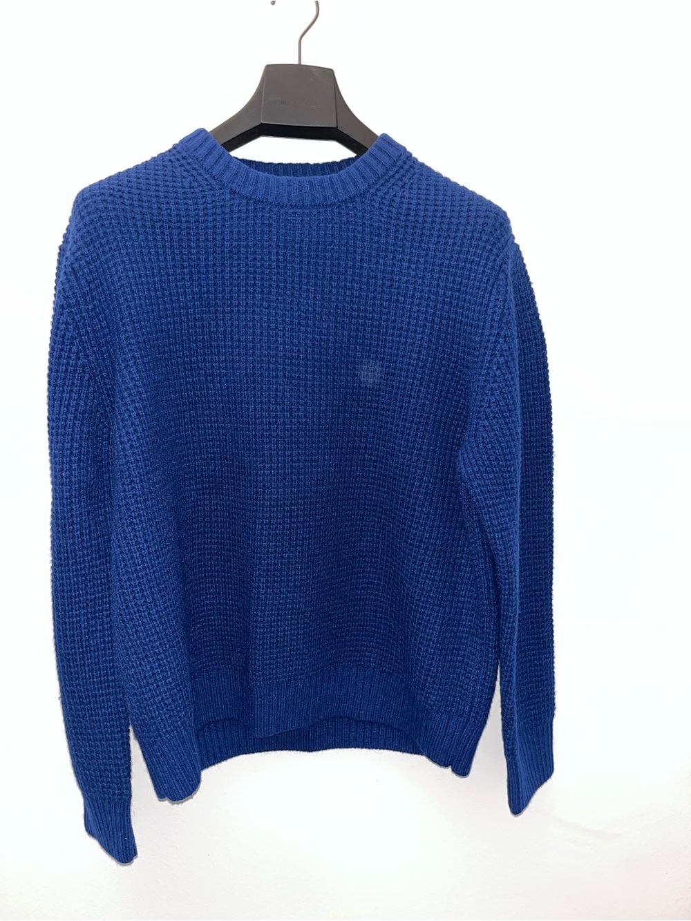 Men's Textured Crewneck Sweater in Blue